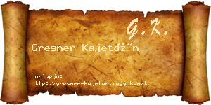 Gresner Kajetán névjegykártya